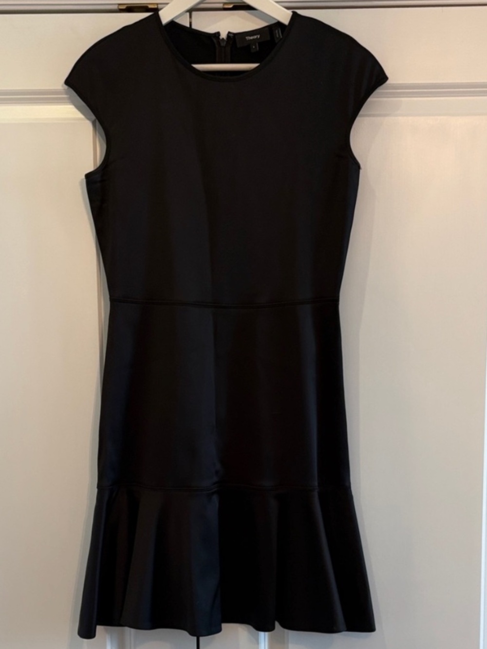 Theory Black Cap Sleeve Dress